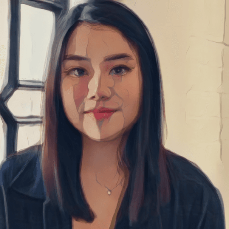 Cartoon illustration of Valerie Kum